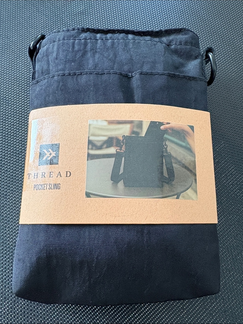 THREAD Pocket Sling Crossbody Bag - Black NWT
